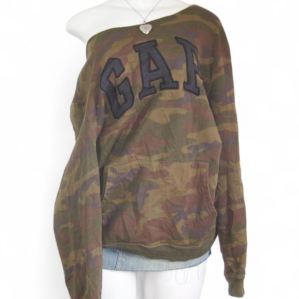 y2k vintage camo gap hoodie